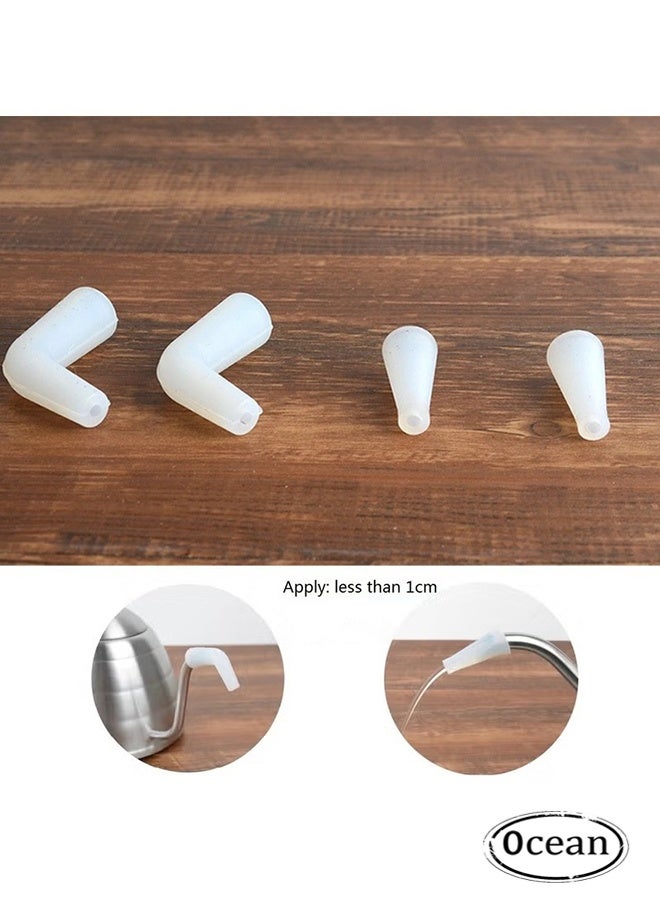 4PCS Coffee Dripping Jugs Kettle Gooseneck Pot Water Flow Restrictor Nozzle Compatible Replacement Part Spout Diversion Aid - Image 1